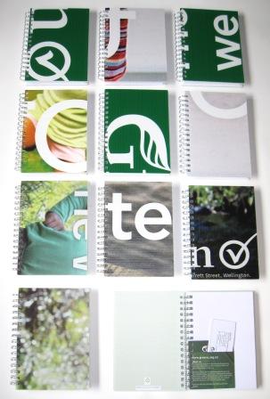 More recycled coreflute notebooks.